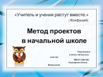 Работа с проектами. Проектно-исследовательская деятельность (из опыта работы)