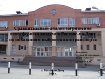 Презентация по экологии Сравнительный анализ загрязнения воздуха в Ростове-на-Дону