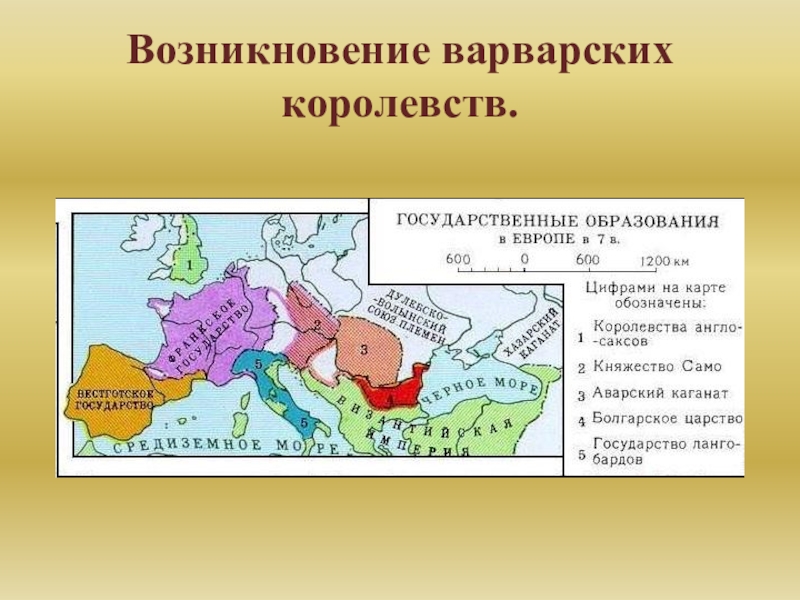 Презентация по истории на тему Варвары-завоеватели (6 класс) Возникновение варварских королевств. Возникновение варварских королевств.