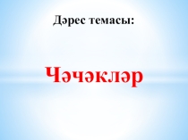 Чәчәчкләр темасы буенча презентация