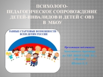 Психолого-педагогическое сопровождение детей-инвалидов и детей с ОВЗ в МБОУ