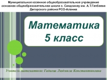 Математика 5 класс. Обыкновенные дроби
