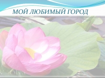 Праздничный урок-путешествие Мой любимый город