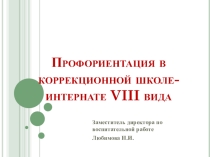 Презентация Профориентация в коррекционной школе-интернате 8 вида