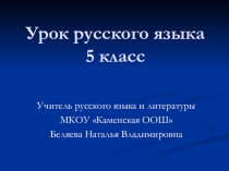 Презентация по русскому языку