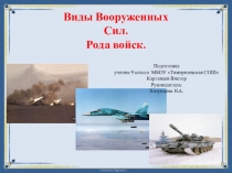 Презентация Виды Вооруженных сил. Рода войск