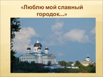 Презентация по географическому краеведению на тему Люблю мой славный городок...