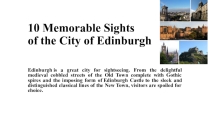 10 Memorable Sights of the City of Edinburgh