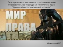 Викторина по праву на тему Мир права