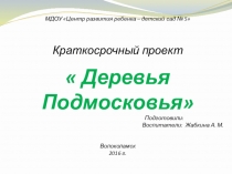 Презентация. Краткосрочный проект: Деревья Подмосковья
