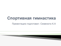 Презентация по спортивной гимнастике.