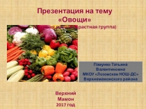 Презентация для старшей группы Овощи