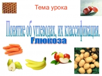 Презентация по химии на тему Понятие об углеводах,их классификация.Глюкоза (10 класс)