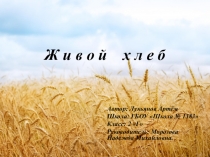 Презентация к проектной работе Живой хлеб