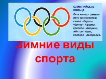 Презентация по физкультуре Зимние виды спорта