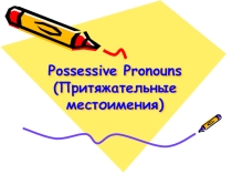 Презентация по английскому. Притяжательные местоимения.