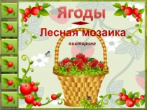 Презентация по внеклассной работе Викторина. Лесная мозаика. Ягоды.