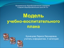 Презентация Модель учебно-воспитательного плана