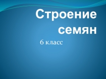 Презентация по биологии на тему Строение семян