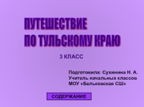 Презентация по русскому языку 3 класс Путешествие по Тульскому краю