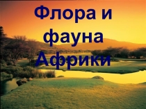 Презентация Флора и фауна Африки