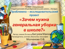 Презентация  Зачем нужна генеральная уборка