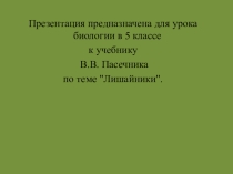 Презентация предназначена для урока биологии в 5 классе по теме Лишайники