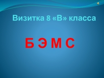 Визитка 8 В класса школы 16
