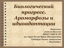 Презентация по биологии Биологический прогресс. Ароморфозы и идиоадаптации