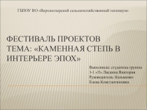 Каменная Степь в интерьере эпох