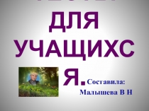Презентация для 1 класса. Тесты на проверку внимания учащихся.