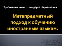 Метапредметный подход к обучению иностранным языкам