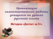 Презентация Организация самостоятельной работы на уроках русского языка