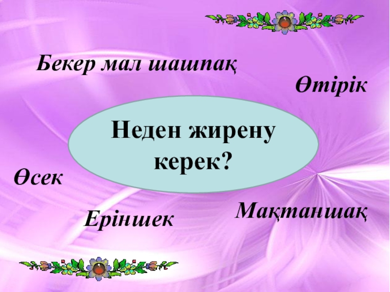 Адам болам десеңіз. 7 сынып Неден жирену керек?ӨсекӨтірікМақтаншақЕріншекБекер мал шашпақ Неден жирену керек?ӨсекӨтірікМақтаншақЕріншекБекер мал шашпақ