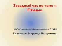 Звездный час по теме  Птицы 7 кл