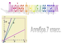 Презентация Линейная функция (7 класс)