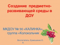 Презентация по теме Создание ппр среды в ДОУ