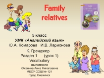 Презентация по английскому языку 5 класс по теме Family (вопрос Who)