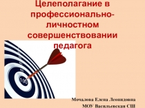 Презентация к статье Целеполагание в личностно-профессиональном совершенствовании педагога