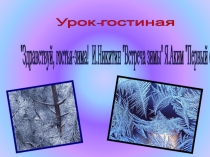 Презентация к уроку чтения Здравствуй, гостья-зима! И.Никитин Встреча зимыЯ.Аким Первый снег
