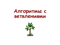 Презентация по информатикеАлгоритм ветвления