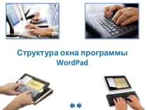 Структура окна программы WordPad