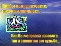 Исследовательская работа учащегося Влияние имени на судьбу человека (презентация)