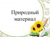 Презентация по ремеслу Природный материал.