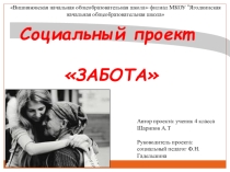Презентация реализации проекта Забота