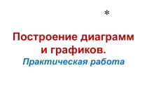 Презентация Построение диаграмм и графиков. Практическая работа