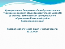 Экологическая акция Чистые берега