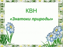 Экологический КВН Знатоки природы.