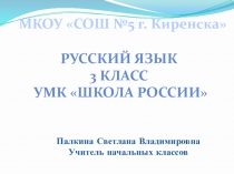 Презентация по русскому языку на тему Имя существительное (3 класс)