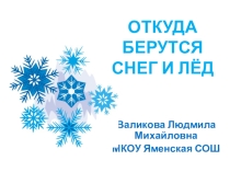 Откуда берутся снег и лёд